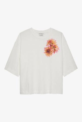 Wit bloemen t-shirt ts flower