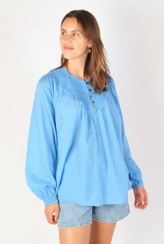 Blauwe blouse madeline 