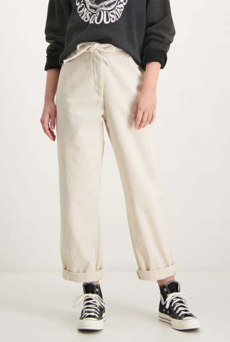 off-white broek met wijde pijpen riley pants seedpearl w22.136.1902