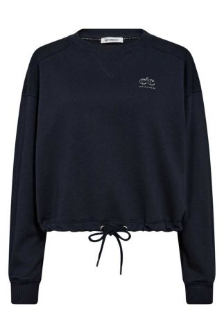 Navy cropped sweater cleancc