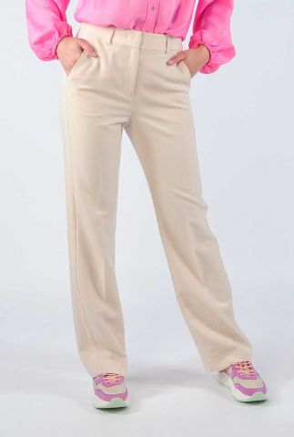 ecru kleurige straight fit pantalon vola pant bone 91124