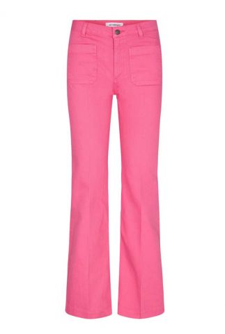 fel roze flared jeans met opgestikte zakken luella flare jeans 91170