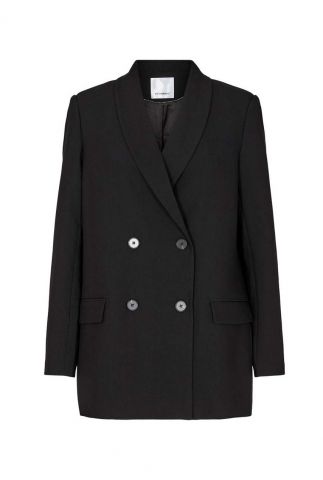 zwarte double-breasted blazer vola oversize blazer 90082