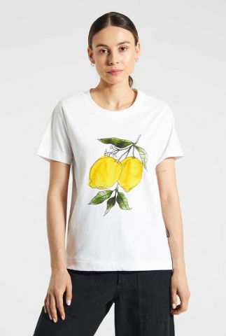 wit t-shirt met opdruk mysen lemons 21044 