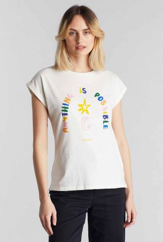 x ashley le quere wit t-shirt met tekst opdruk visby anything 19501