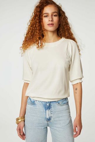 Crèmekleurige top milly ss pullover