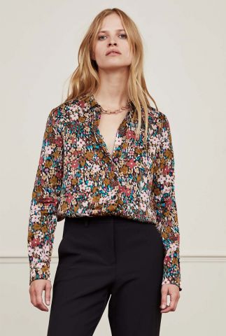 zwarte blouse met bloemenprint lot blouse multi meadow