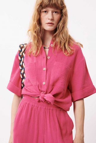 Roze blouse met strik ebene