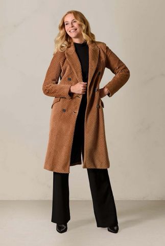 camel kleurige corduroy mantel jas luxery cord 6603513