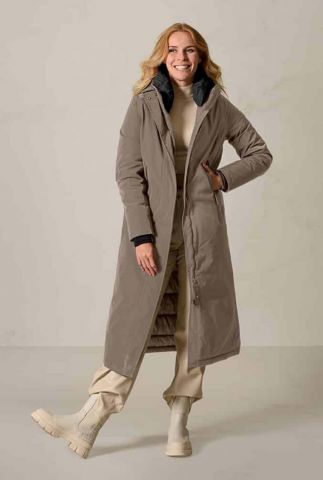 lange waterbestendige jas met capuchon rain wear 6626555