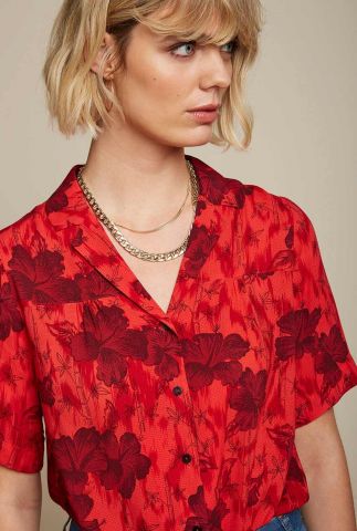 rode blouse met bloemenprint tex blouse marlow 07737