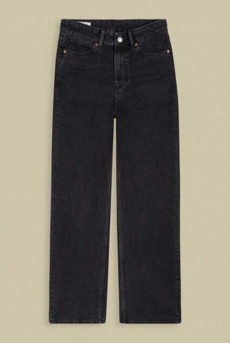 Liora cropped zwarte straight fit jeans