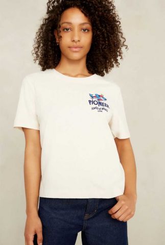 offwhite t-shirt van biologisch katoen k220704004 pioneer