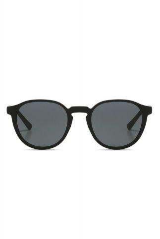 zwarte ronde zonnebril liam carbon kom-s6800