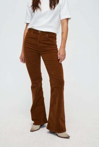 flared corduroy jeans lisette flare 21-65 golden brown 202165