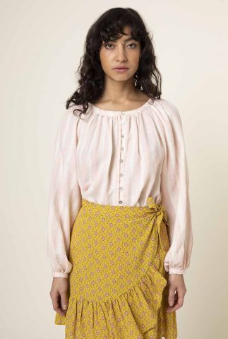 lichtroze blouse met ingeweven dessin f11974 ketty rose pale