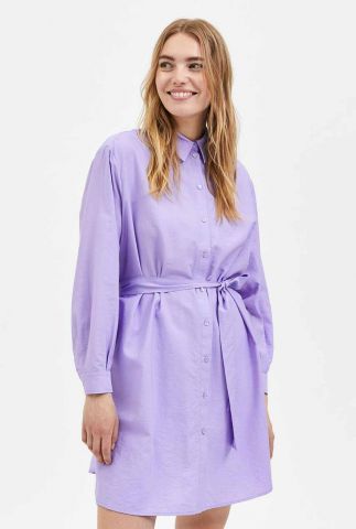 lila kleurige blouse jurk frida ls long shirt 16080973