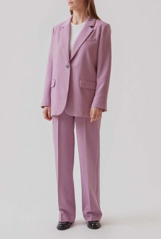 lila kleurige straight fit pantalon met hoge taille gale pants valerian