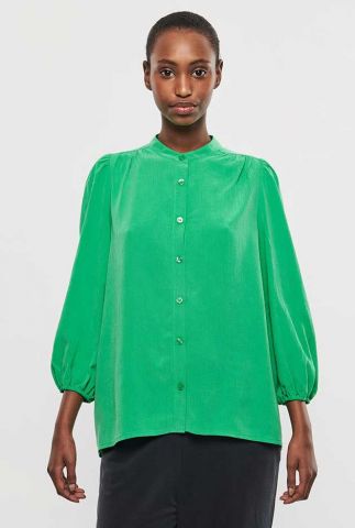 groene relaxed fit blouse met ballonmouwen solstice-m shirt