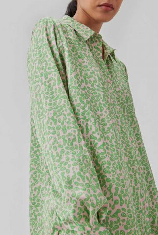ecru blouse met print clarkemd print classic green smiley 56869