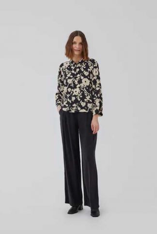 blouse HeleneMD print shirt zwart XS