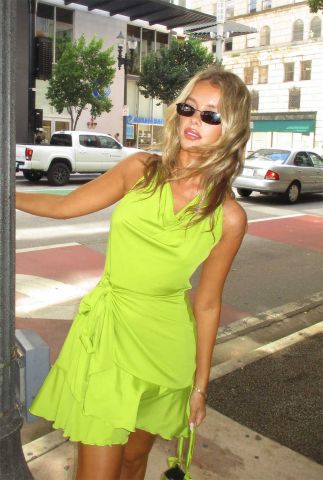 jurk JosefineMD flowy dress groen XS