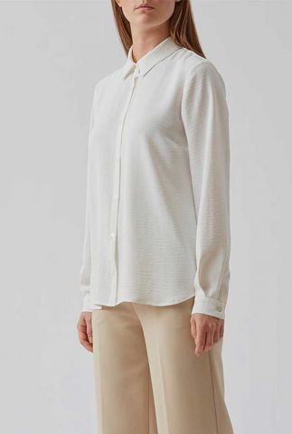 off-white relaxed fit blouse met kraag ossamd shirt 56226