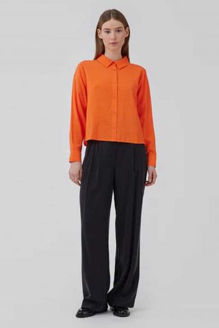 Oranje blouse hudgesmd shirt
