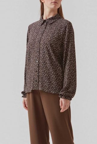 zwarte blouse met bloemenprint alexandermd print shirt twirl fleur