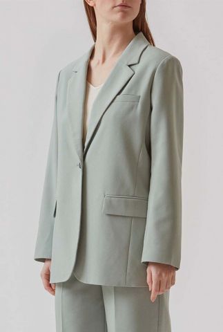 grijs-groene klassieke blazer met lange pasvorm gale blazer sage