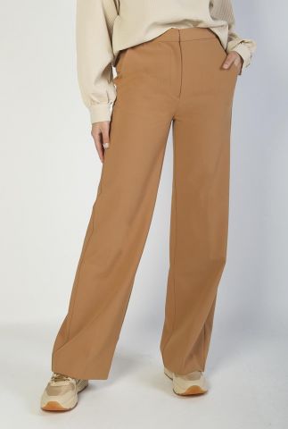 camel kleurige broek met wijde broekspijpen moore pants