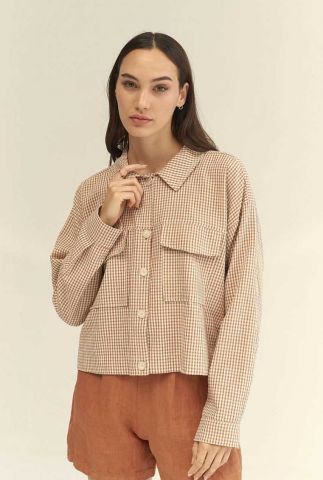cropped blouse met geruit dessin ERIPHIA vichy