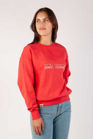 rode oversized sweater naar school met lange mouwen olmo us154
