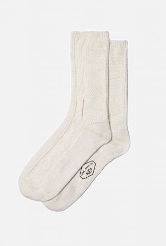 Offwhite sokken cable socks