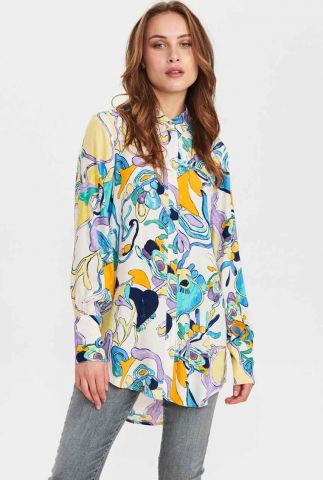 viscose blouse met all over print nuninna shirt 701436