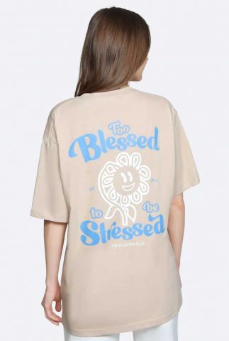 t-shirt Too Blessed To Be Stressed T-shirt zand L