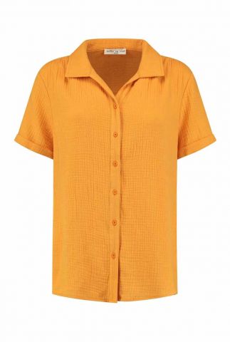 oranje mousseline blouse loua blouse ginger biscuit s22.62.2165