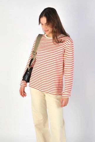 Sweater stripe S24F1426 rood S