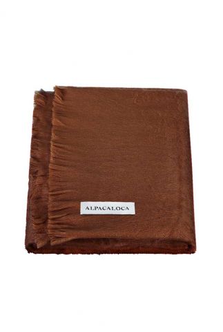 donker bruine sjaal van alpaca wolmix chocolate brown scarf