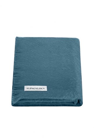 blauwe zachte sjaal van alpaca wolmix lagoon blue scarf