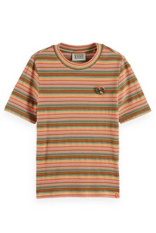 kleurrijk gestreept t-shirt met ronde hals jersey multi stripe 171795