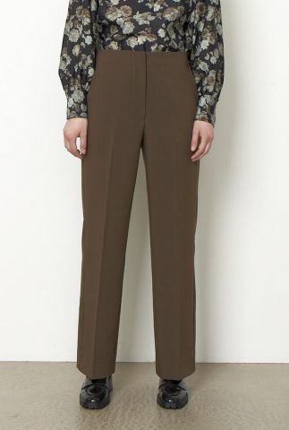 donker groene high waist pantalon elvie classic trousers
