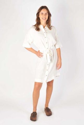 Witte jurk linnie 2/4 shirt dress