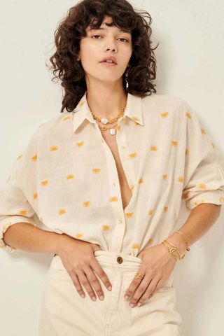 Crèmekleurige blouse botenzo