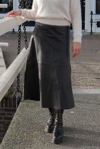 leren maxi rok met a-lijn pasvorm merrith skirt