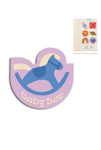 Cut-Out Cards - Rocking Horse - Baby Boy 1066630 assorti ONE