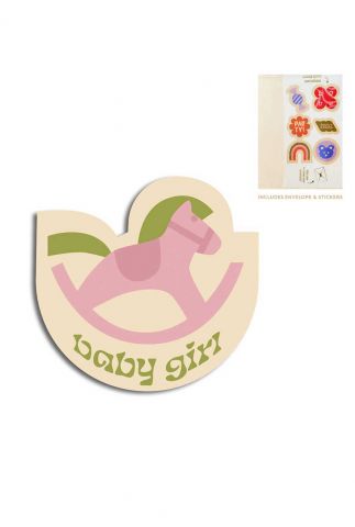 Cut-Out Cards - Rocking Horse - Baby Girl 1066629 assorti ONE