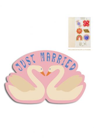 Cut-out card kaart just married