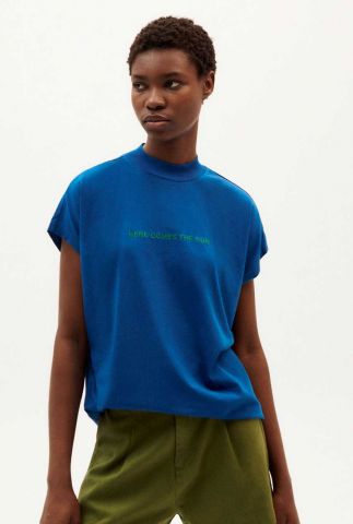 Here comes the sun blauw t-shirt