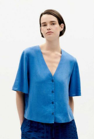blouse WBL00097 blauw S